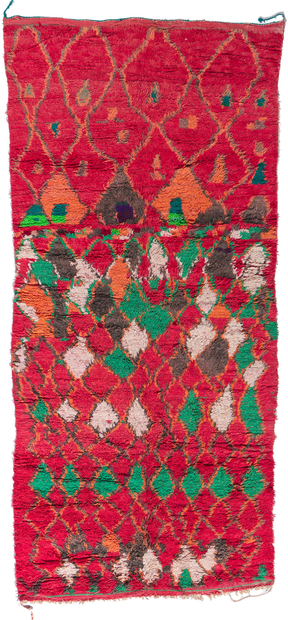 5 x 11 Vintage Red Boujad Moroccan Rug 21294