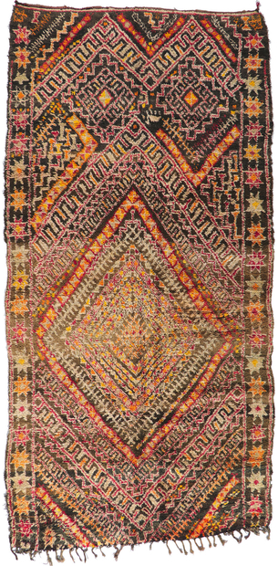 7 x 14 Vintage Moroccan Rug 21338