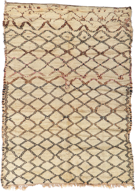 6 x 8 Vintage Moroccan Beni Ourain Rug 21352