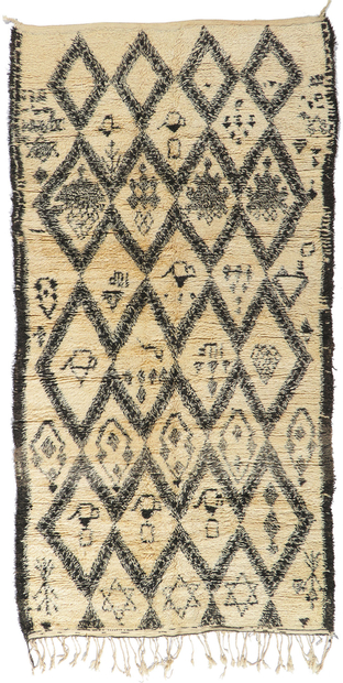 6 x 11 Vintage Moroccan Beni Ourain Rug 21357