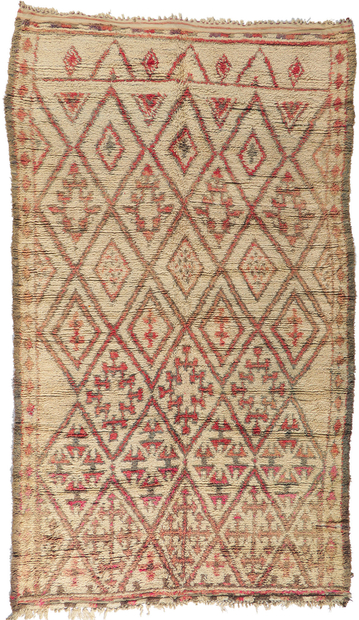 6 x 11 Vintage Moroccan Beni Ourain Rug 21396