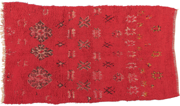 5 x 9 Vintage Red Boujad Moroccan Rug 21498