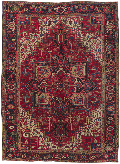 8 x 11 Antique Persian Heriz Rug 53776