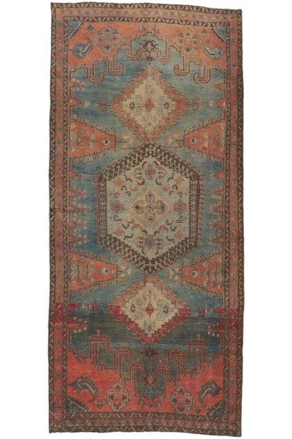 5 x 11 Vintage-Worn Persian Viss Rug 60978