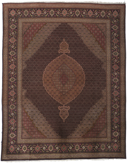 10 x 13 Vintage Persian Tabriz Rug 61005