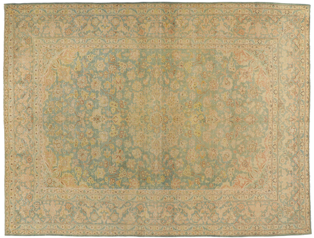 10 x 14 Vintage Persian Kashan Rug 61006