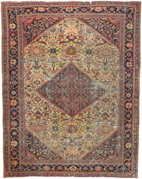 11 x 14 Antique Persian Mahal Rug 78058