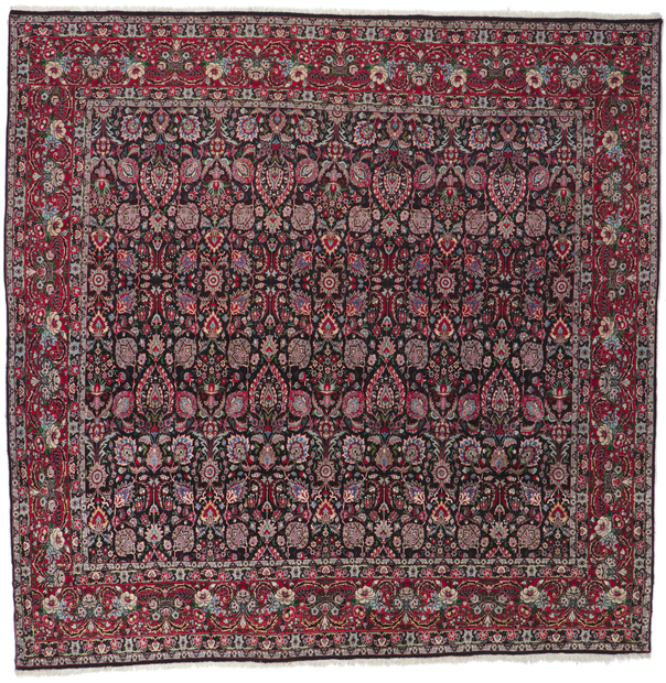 10 x 10 Vintage Persian ​Tekab​ Bijar Rug with All-Over Design 78161
