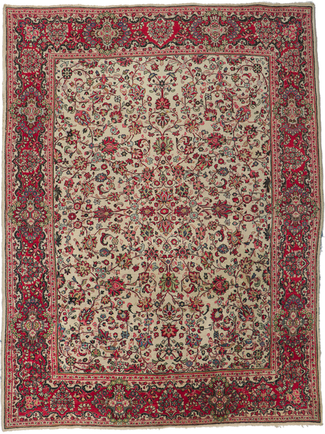 9 x 12 Vintage Persian Sarouk Rug 78163