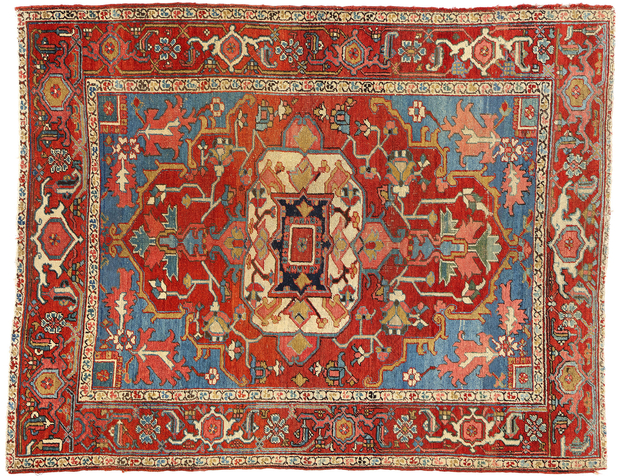 5 x 6 Antique Persian Serapi Rug 78168