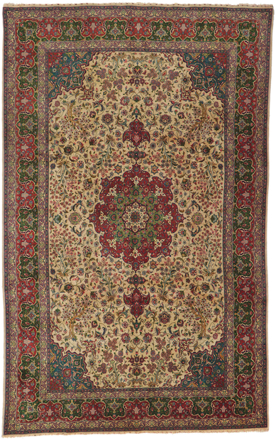 7 x 10 Vintage Persian Tabriz Rug 78170