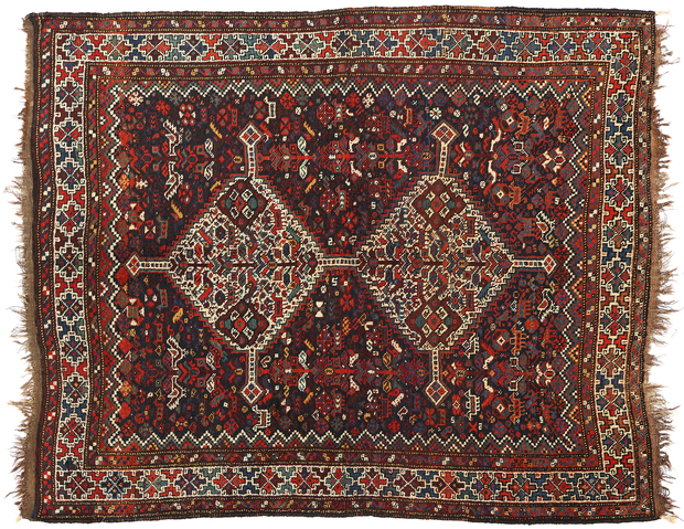 6 x 7 Antique Persian Shiraz Rug 78179