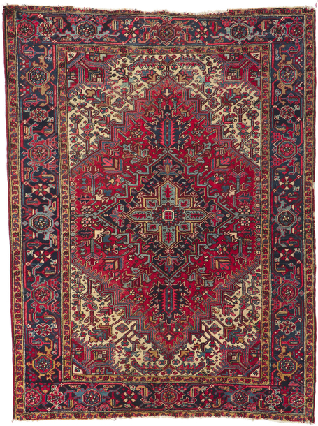 7 x 9 Vintage Persian Heriz Rug 78180