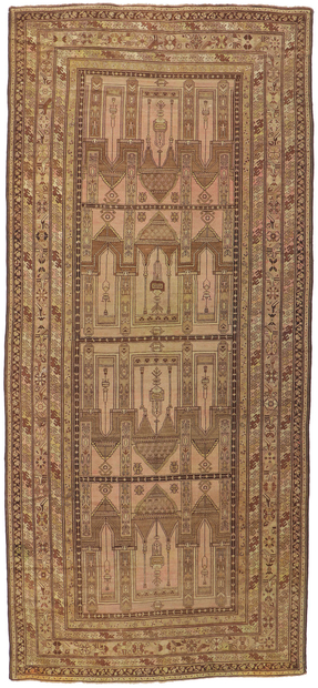 7 x 15 Antique Turkish Prayer Rug 78188