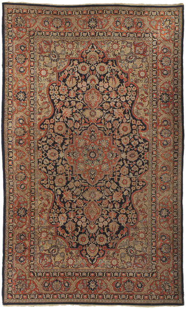3 x 5 Vintage Persian Silk Qum Rug 78218