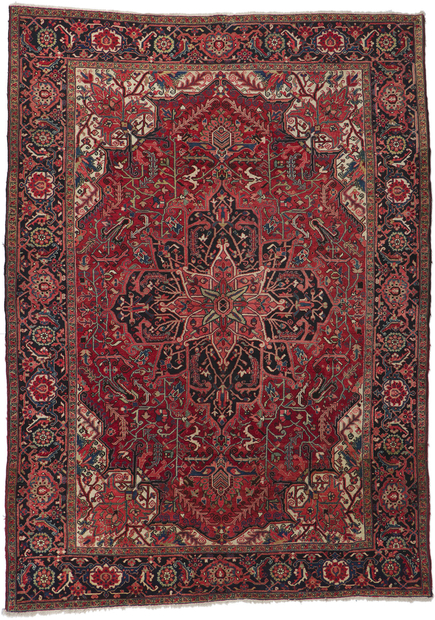 9 x 12 Antique Persian Heriz Rug 78222