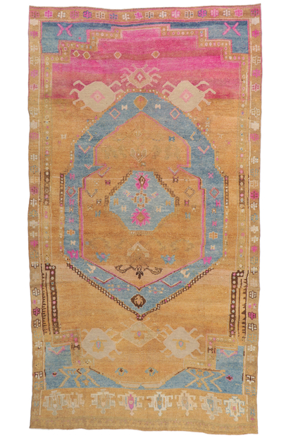 8 x 14 Vintage Turkish Kars Rug 53787