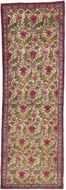 3 x 10 Vintage Persian Qum Runner 61020