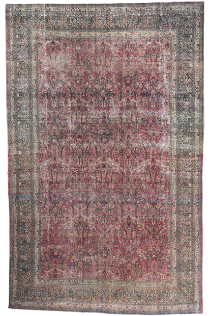 12 x 19 Antique-Worn Persian Khorassan Rug 61022