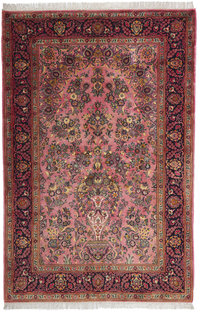 5 x 7 Vintage Persian Kashan Rug 61027
