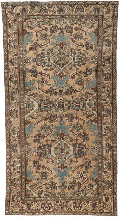5 x 10 Vintage Persian Bakhtiari Rug 61029