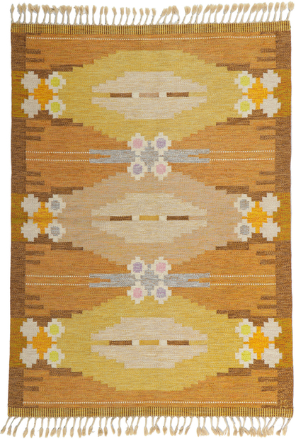 6 x 8 Ingegerd Silow Vintage Swedish Kilim Rollakan Rug 78247