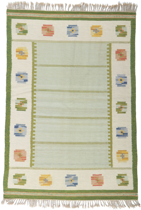 6 x 8 Vintage Swedish Kilim Rug 78267