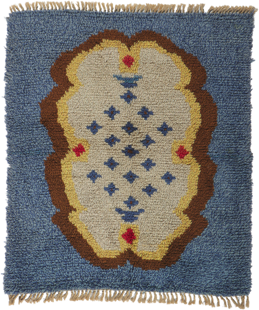 4 x 4 Vintage Scandinavian Swedish Rya Rug 78276