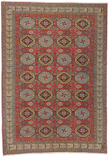 8 x 11 Vintage Turkish Sivas Rug 78284