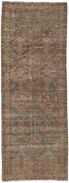 3 x 9 Distressed Antique Persian Malayer Rug 60960