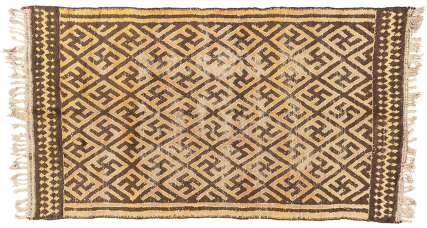 6 x 11 Distressed Vintage Taznakht Moroccan Rug 21669