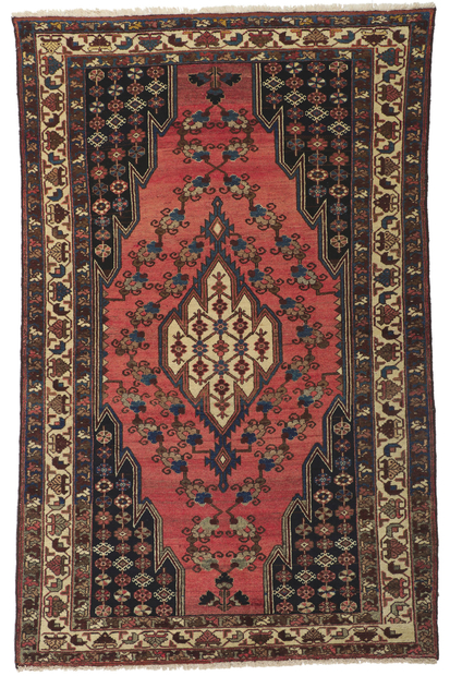 4 x 6 Antique Persian Hamadan Rug 60966