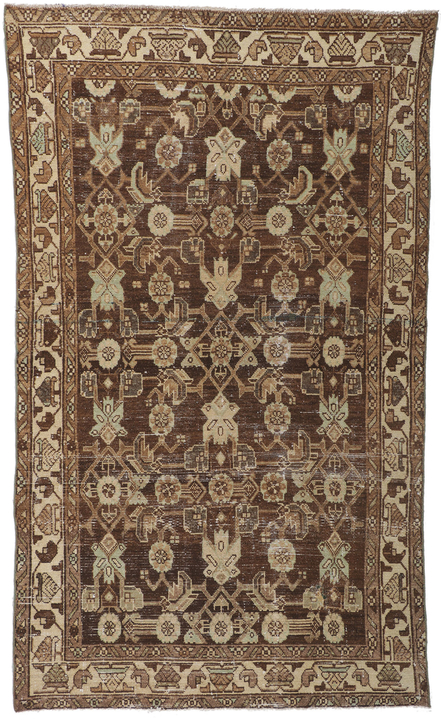 4 x 7 Distressed Antique Persian Malayer Rug 60971