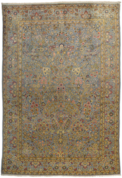 8 x 12 Vintage Persian Kashan Rug 61037