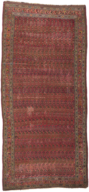 7 x 15 Antique Persian Kurdish Rug 61049