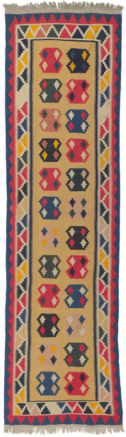 3 x 9 Vintage Shiraz Kilim Runner 61054