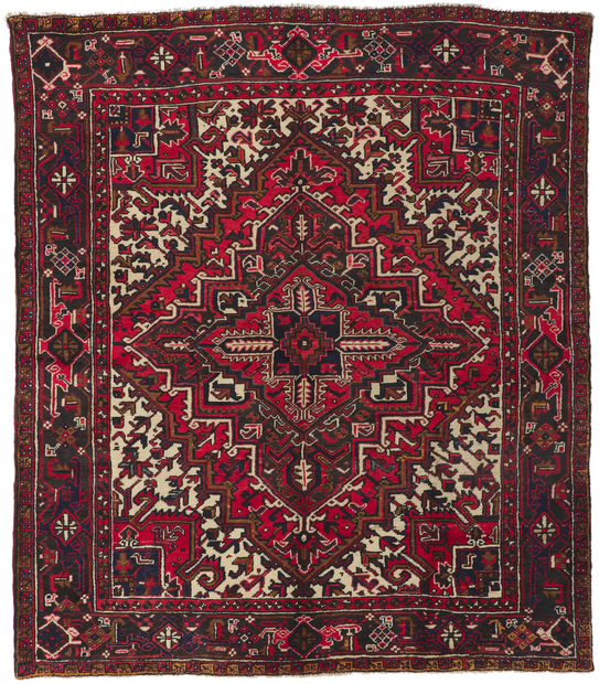 7 x 8 Vintage Persian Heriz Rug 61093