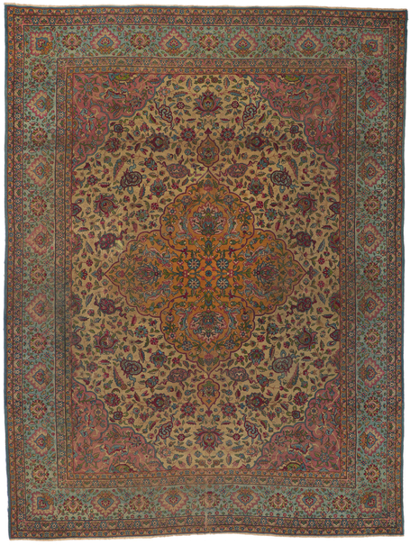 9 x 12 Antique Persian Kerman Rug 78297