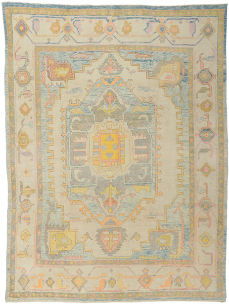 8 x 10 Colorful Oushak Rug 53798