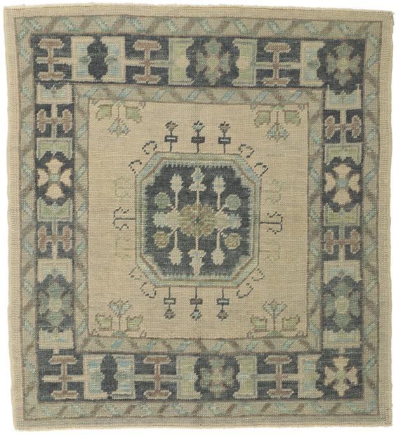 4 x 4 Contemporary Turkish Oushak Rug 53812