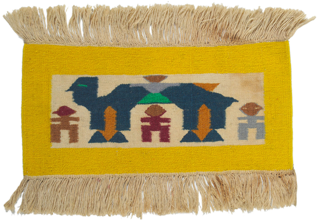 1 x 1 Vintage Peruvian Tapestry Rug 78294