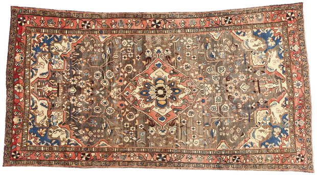 5 x 9 Vintage Persian Assadabad Hamadan Rug 61106