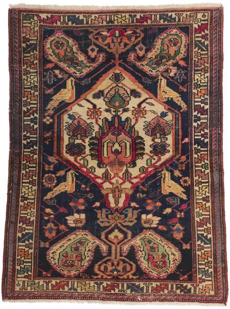 4 x 5 Antique Persian Bakhtiari Rug 61120