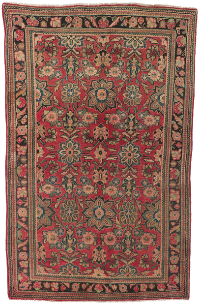 4 x 7 Antique Persian Mahal Rug 61148