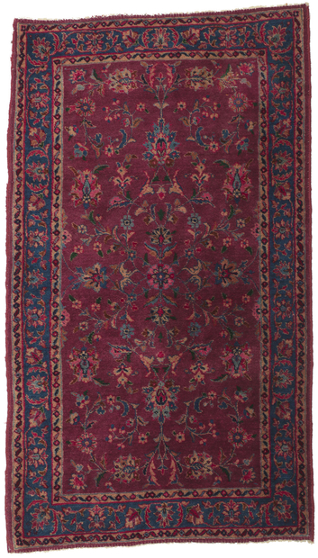 3 x 5 Antique Persian Yazd Rug 78306