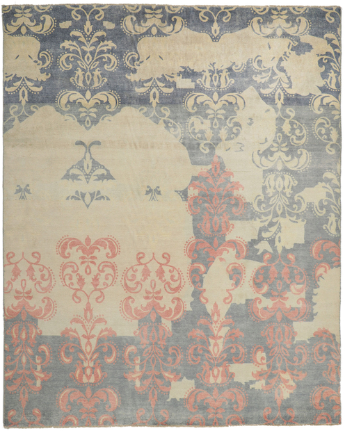 8 x 10 Contemporary Abstract Damask Area Rug 80739