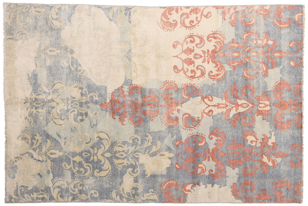 6 x 9 Contemporary Abstract Damask Area Rug 80743