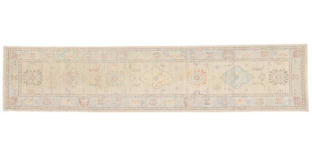 3 x 12 Vintage-Inspired Modern Oushak Rug Runner 80840