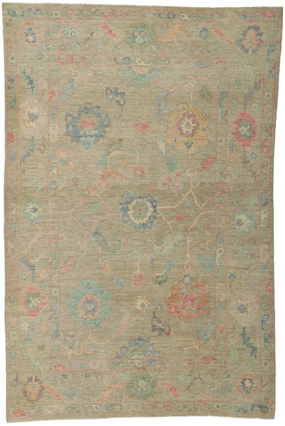 6 x 9 Colorful Oushak Rug 80891