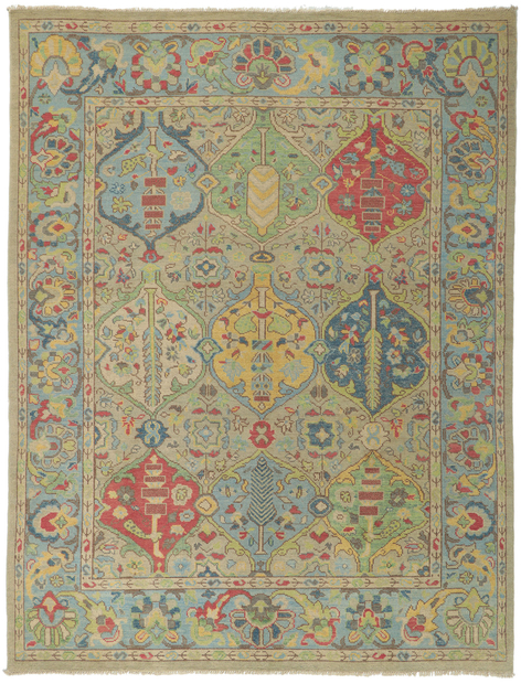 9 x 12 Colorful Oushak Rug 80725